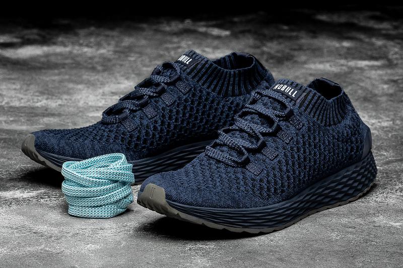 Women's Nobull Midnight Knit Running Shoes Navy | SG Z2650U